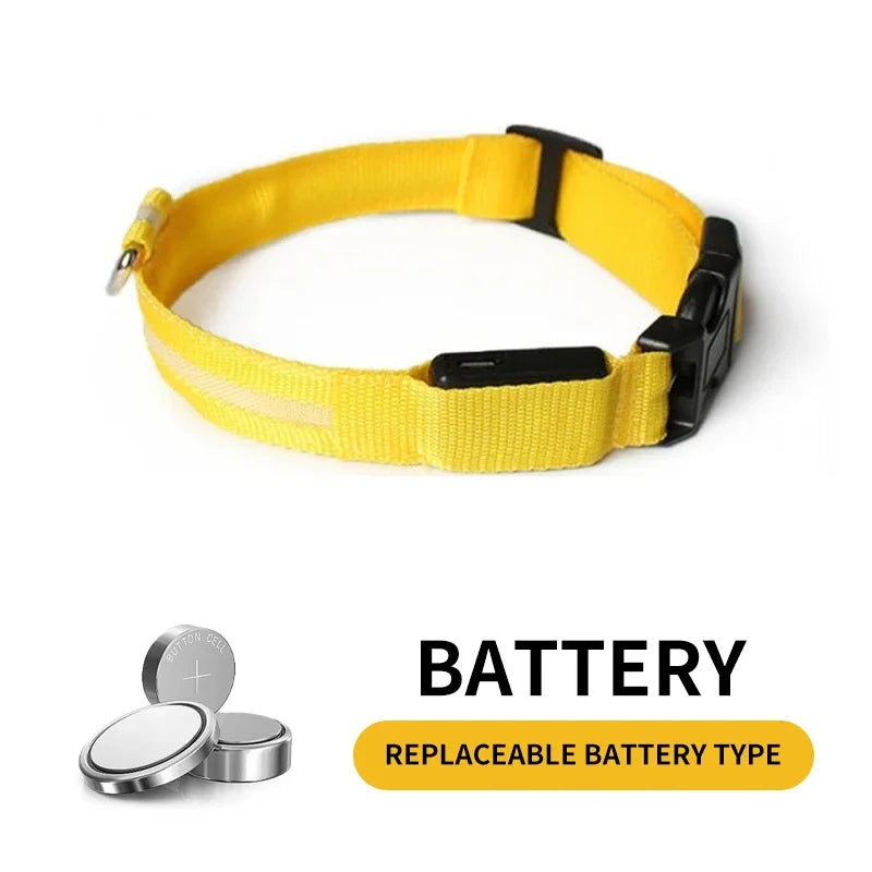 Custom Waterproof Flashing Light Up Reflective Pet Collar, Adjustable Recharge, Luxury LED Dog Luminous Collar, Dog Para Perro